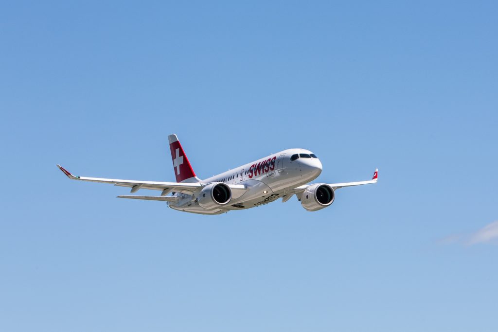Bombardier CS100 Swiss - Image fournie gracieusement par Bombardier Inc.