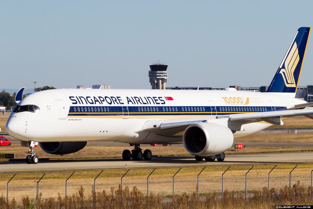 10 000 ème avion Airbus un A350 Singapore Airlines