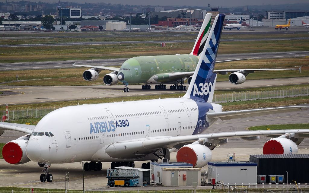 Airbus A380 sur le tarmac de Toulouse-Blagnac