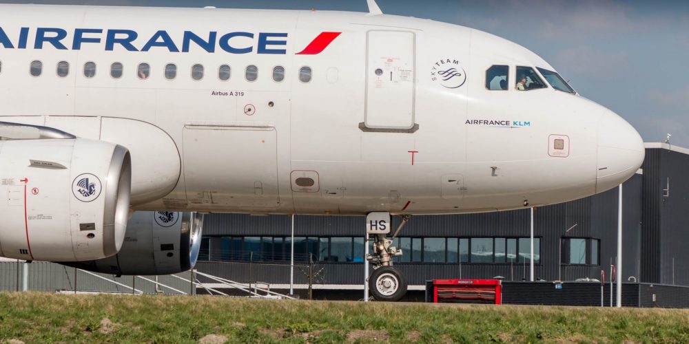 Air France A319 à l'arrivée à Amsterdam
