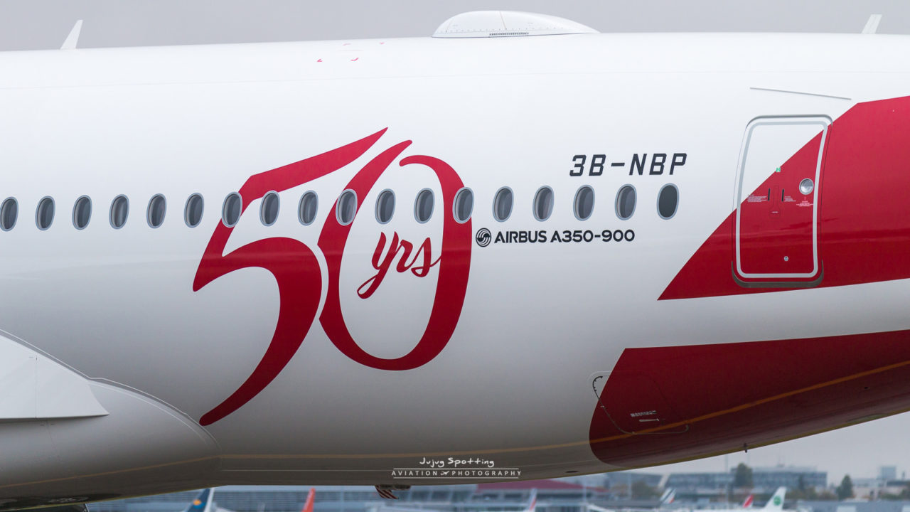 1er Airbus A350 Air Mauritius 3B-NBP Cn 145