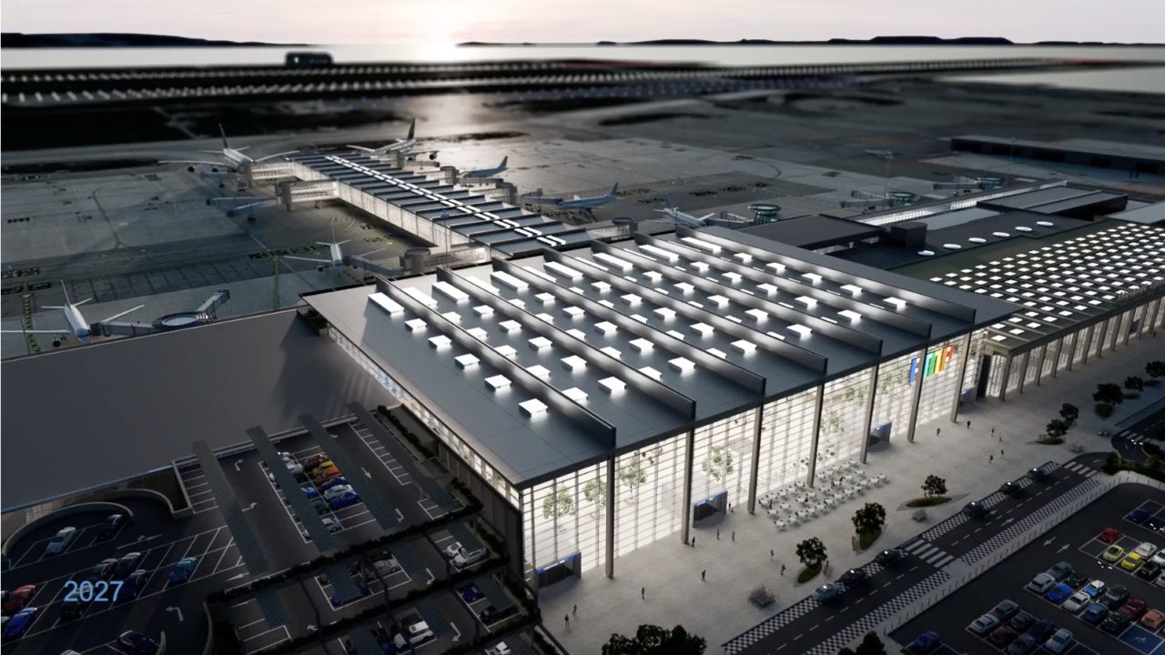 Vue 3D du futur aéroport de Marseille Provence