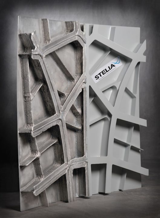 panneaux de fuselage métalliques auto-raidis réalisés en impression 3D