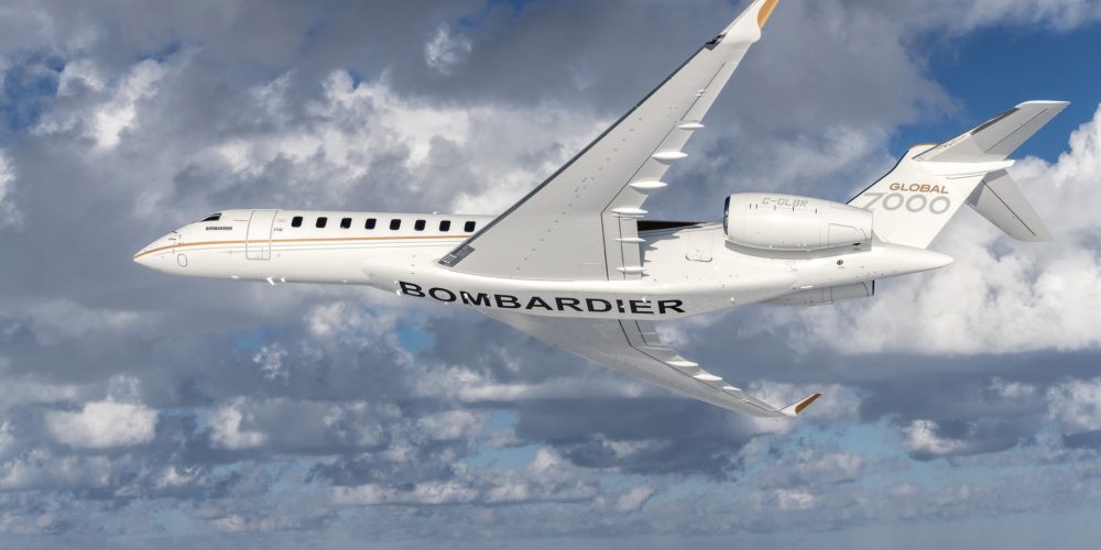 Le futur avion d'affaires Bombardier Global 7000