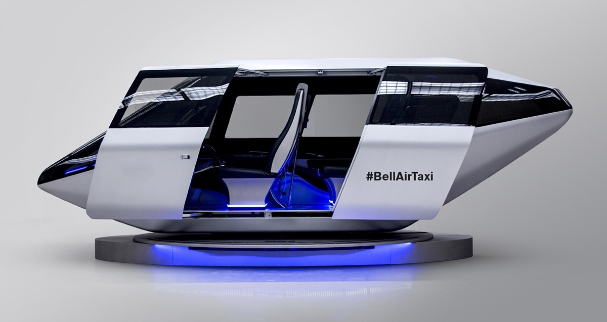 Vue 3D d'un concept de véhicule VTOL Bell
