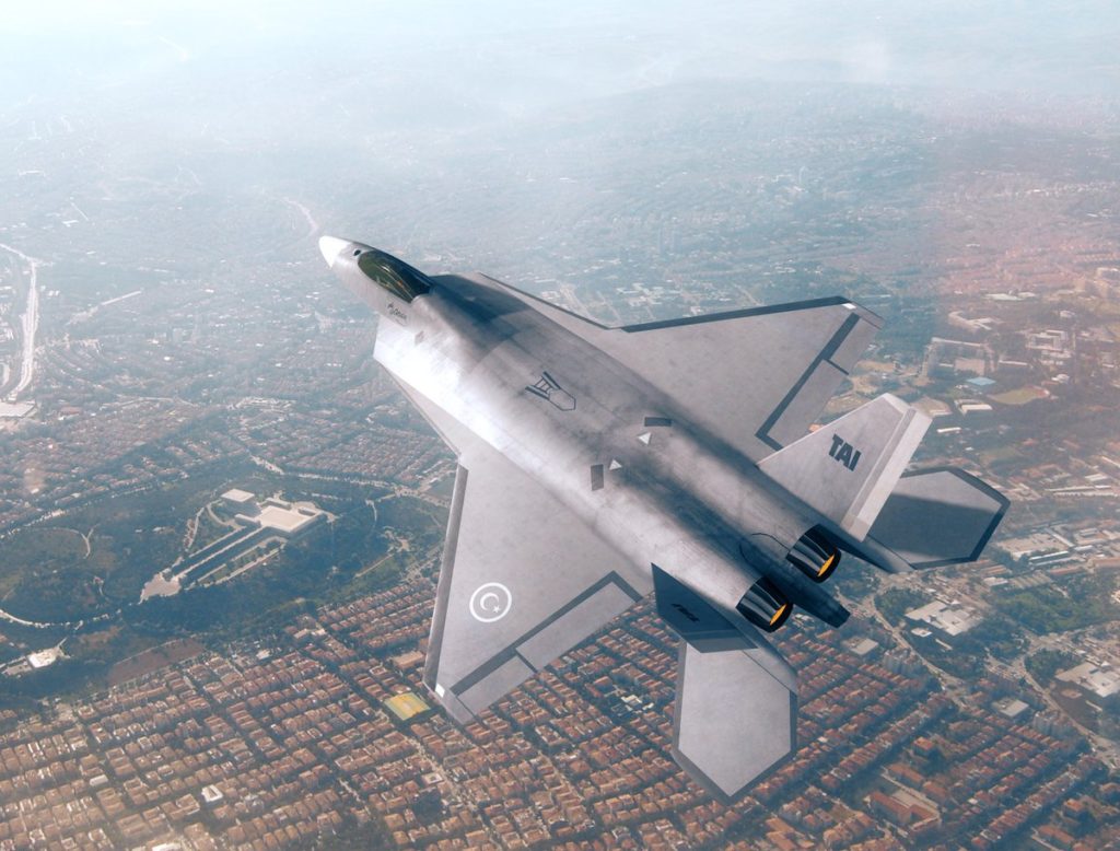 Vue 3D du projet TF-X - l'avion de chasse de 5ᵉ génération construit par la Turquie
