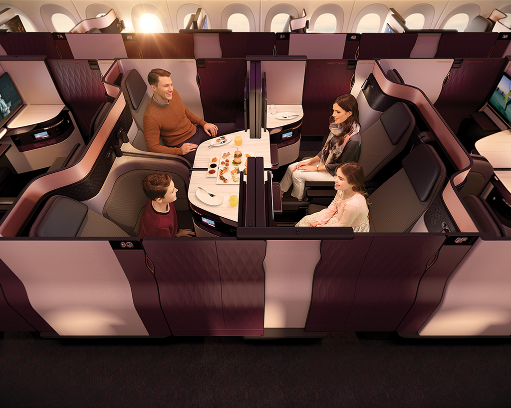 Qsuite en classe Business de Qatar Airways