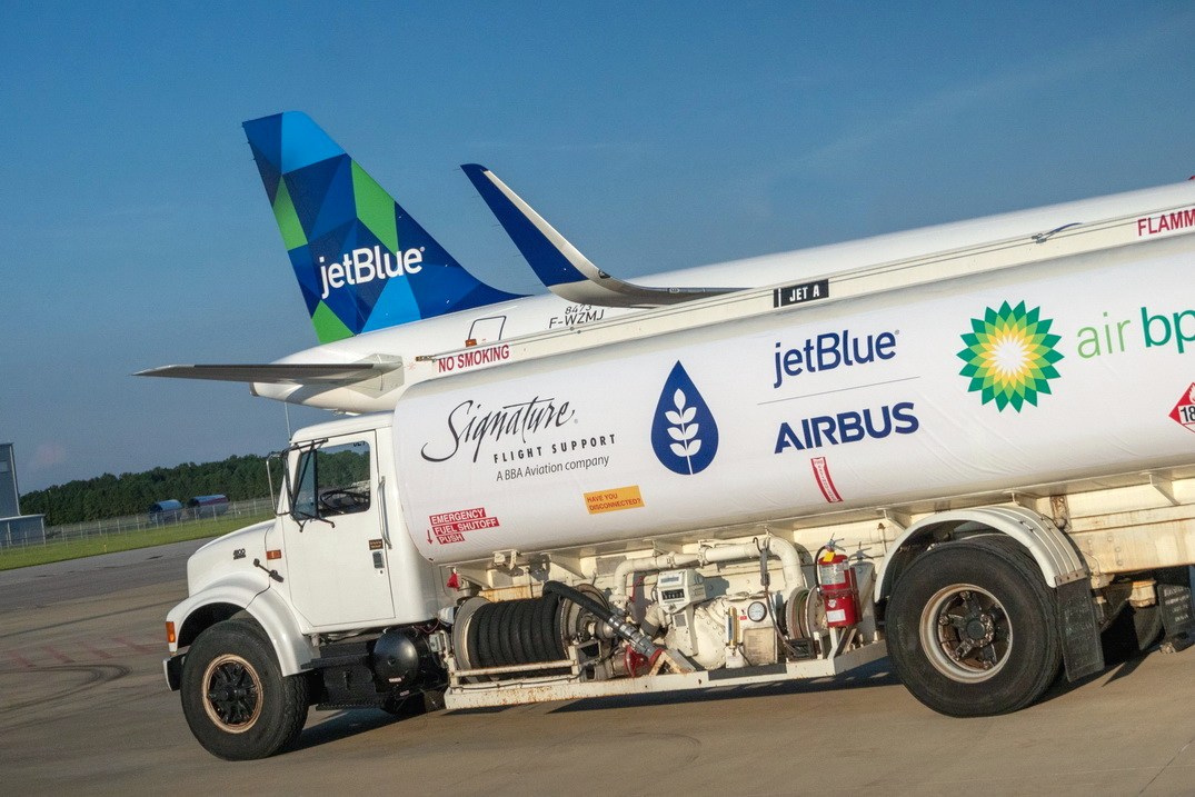 1er A321 JetBlue avec un mix de biocarburant