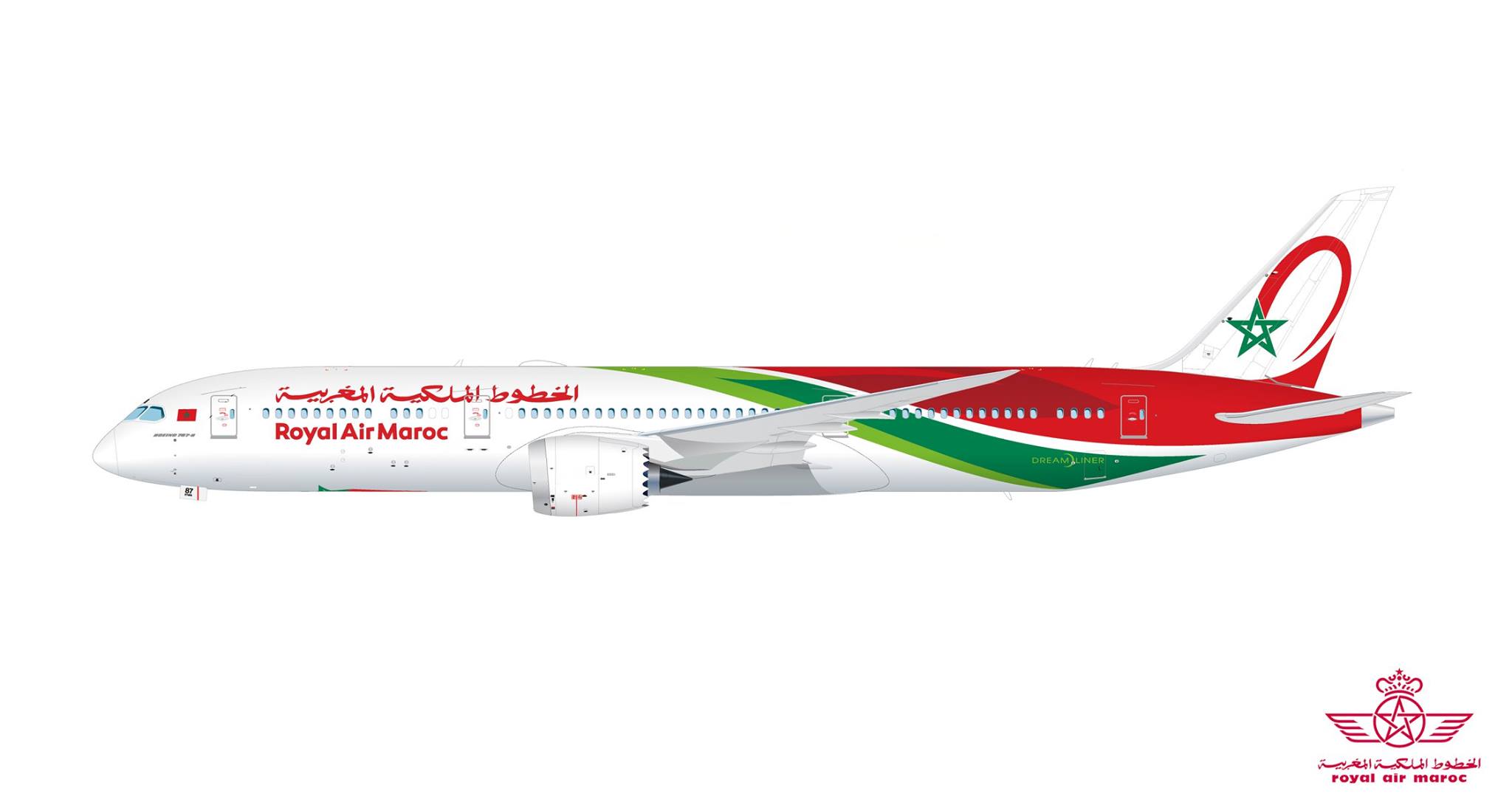 Livrée spéciale du Boeing 787-9 de la Royal Air Maroc