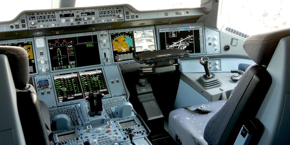 Cockpit de l'A350-1000