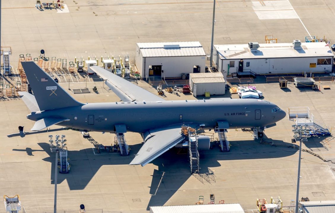 KC-46 Pegasus parqué à Being Field, à Everett