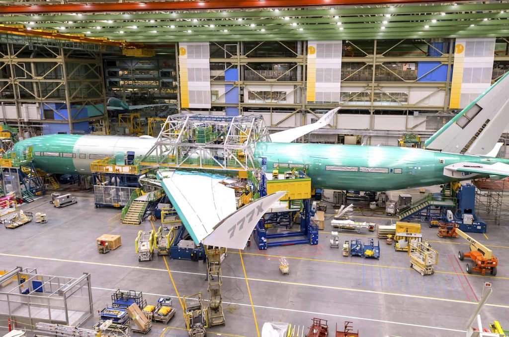 assemblage du 1er Boeing 777x