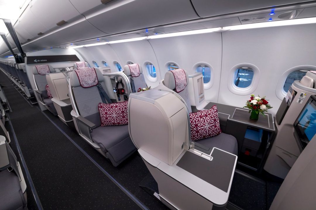 Sièges Business à bord de l'A321LR Air Astana