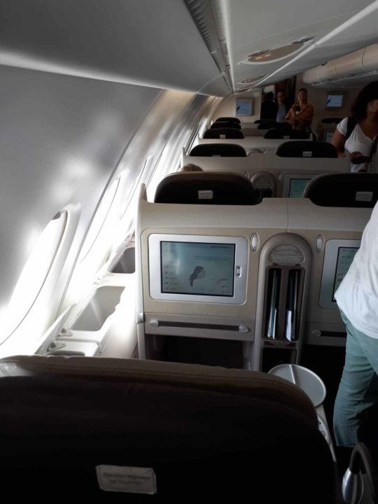 Siège et IFE Business de l'A380 Air France F-HPJB en 2019