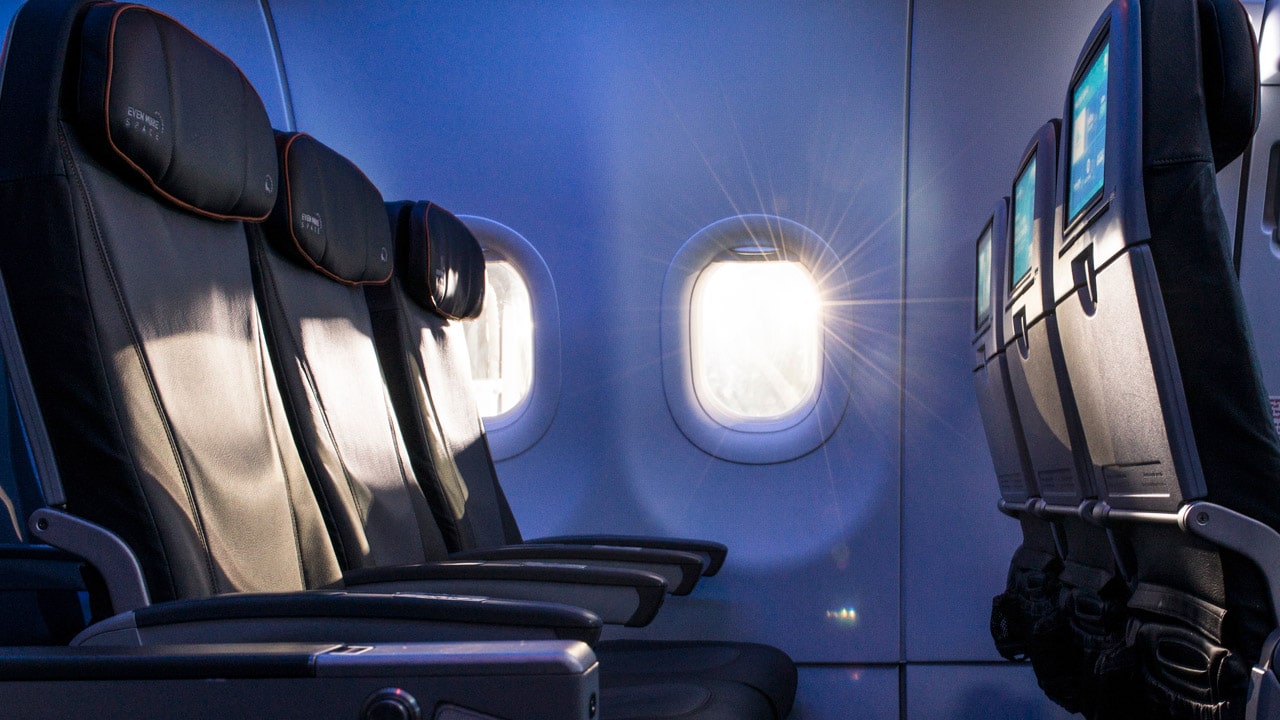 L'un des 42 sièges « Even More Space » à bord des A320 JetBlue