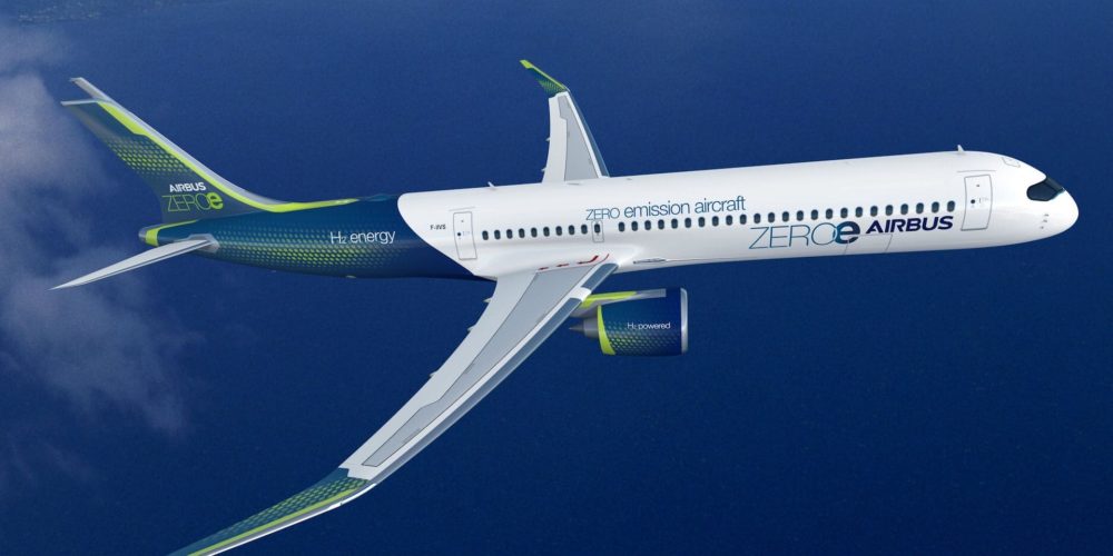 Concept d'avion à Hydrogene Airbus