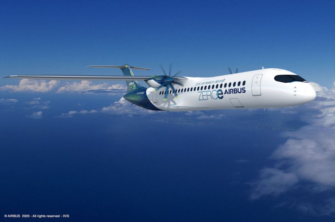 Concept d'avion à Hydrogene Airbus