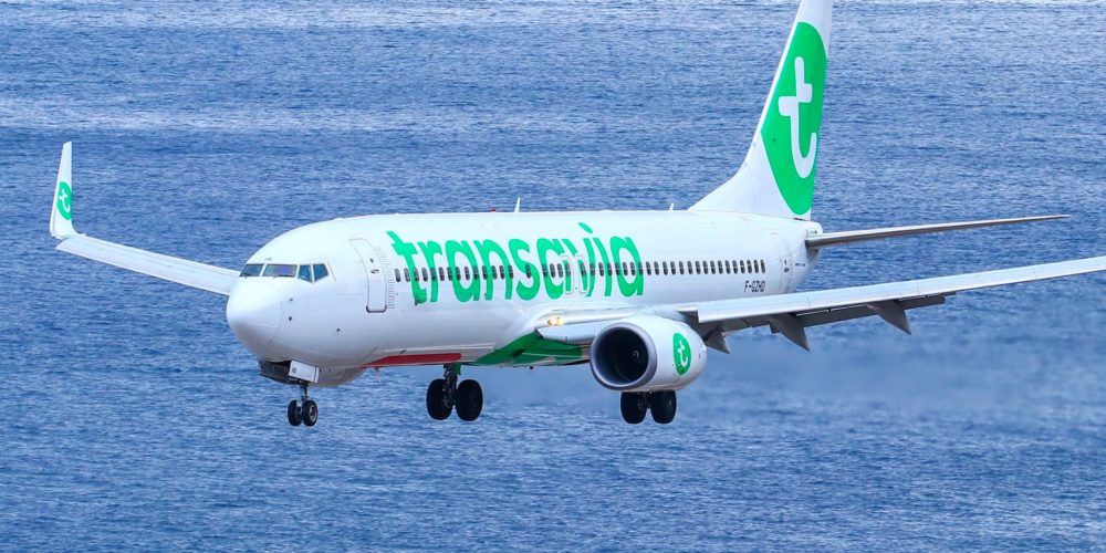 Boeing 737 Transavia en courte finale à Funchal (Madère)