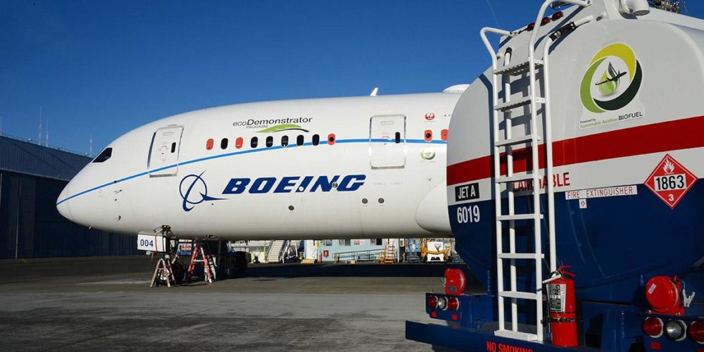 Boeing 787 Ecodemonstrator utilisant du Carburant durable