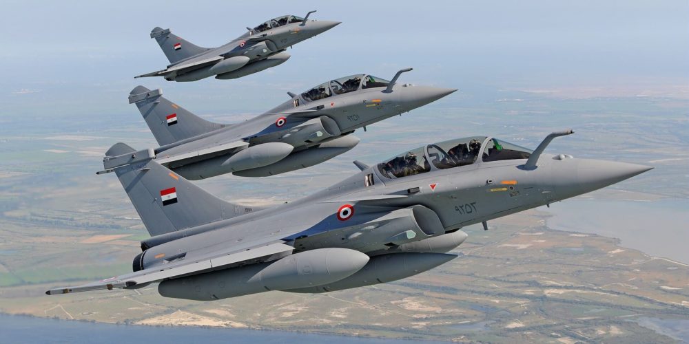 Trois Rafale égyptiens en formation