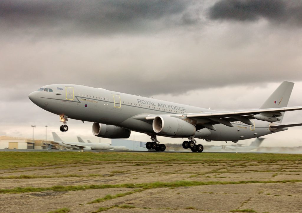 Premier vol 100 % SAF pour l'Airbus A330MRTT Royal Air Force (RAF)