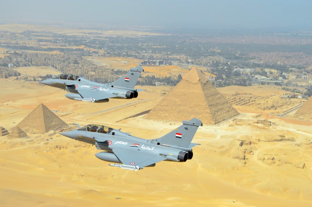 Patrouille de deux Rafale de l’Armée de l’Air égyptienne