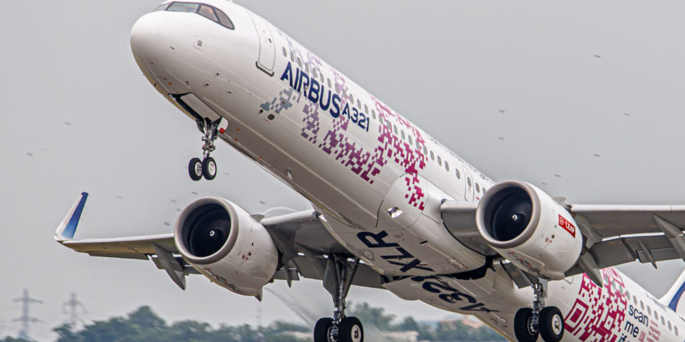 Airbus A321 XLR au décollage pour la démo