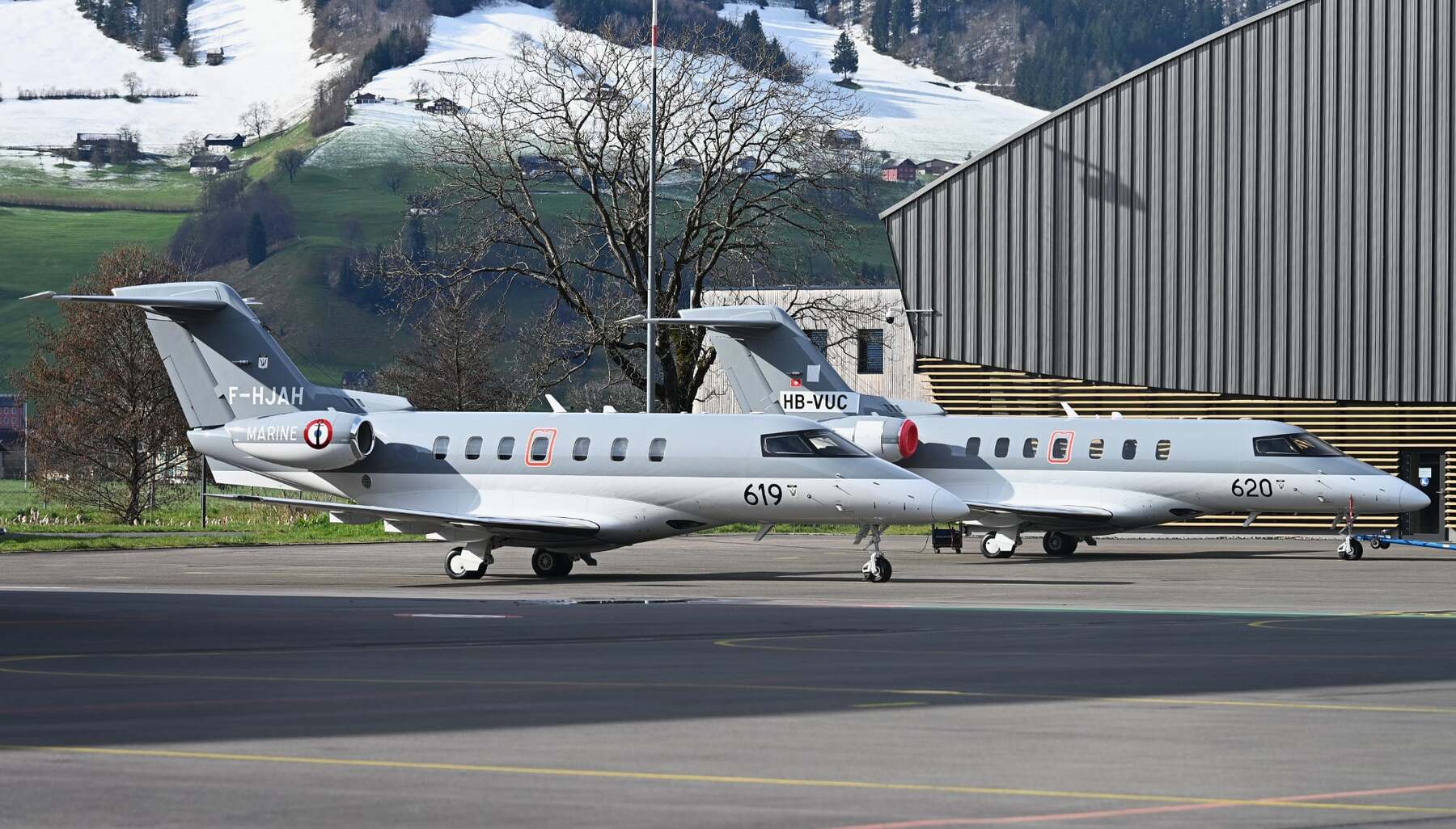 Marine Nationale PC-24 Pilatus avant leur départ de Suisse - mars 2026