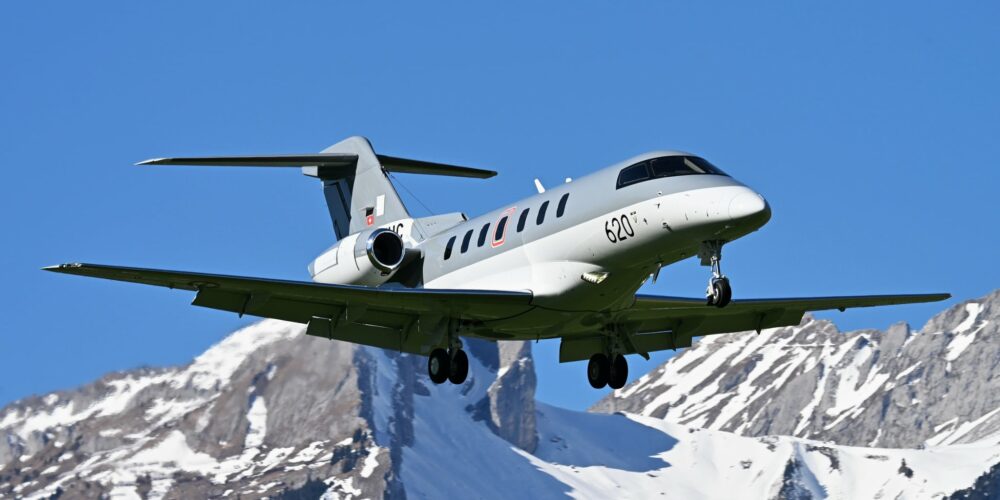 2e PC-24 Pilatus de la Marine nationale durant de retour d'un essai en vol en Suisse - mars 2026
