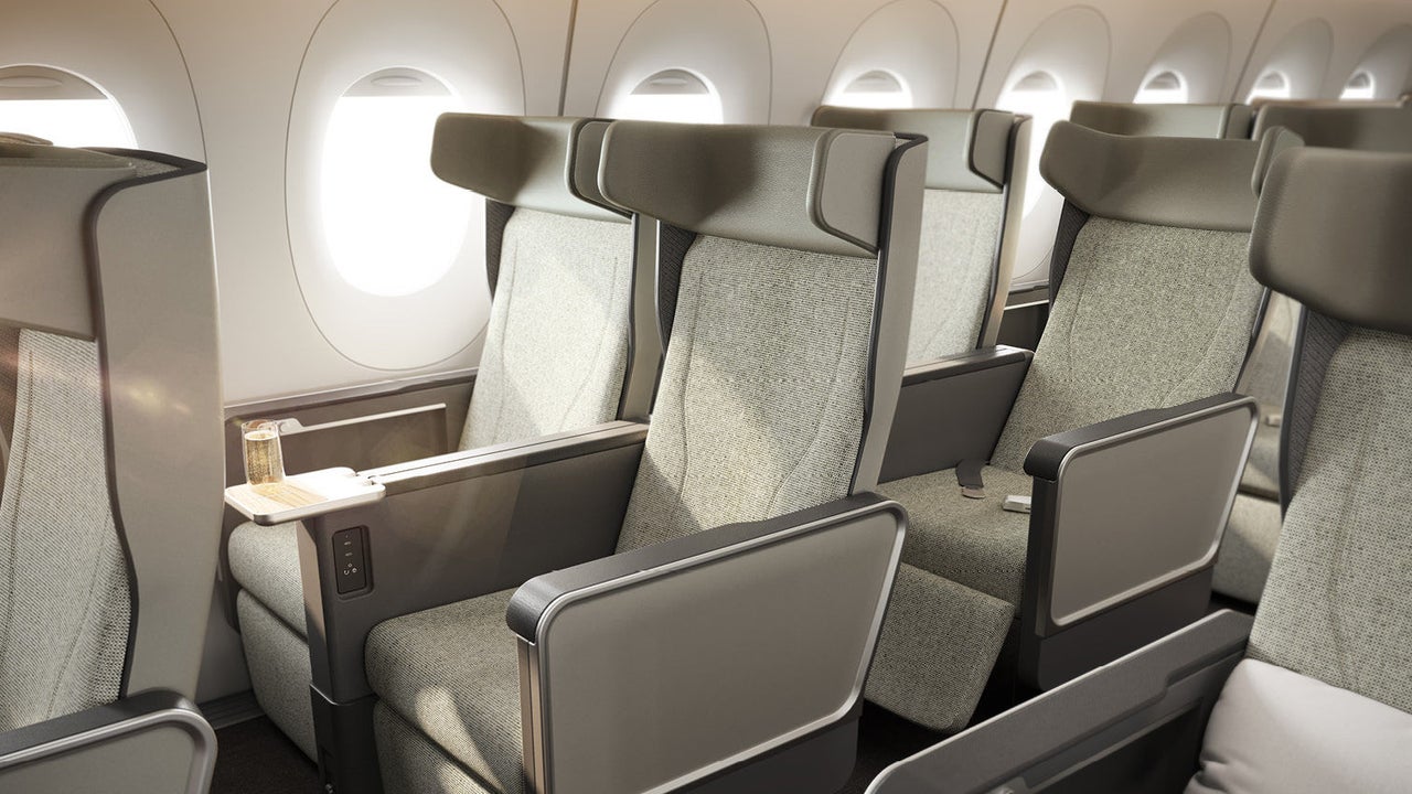 Premium Eco Qantas Airbus A350-1000ULR Sunrise 