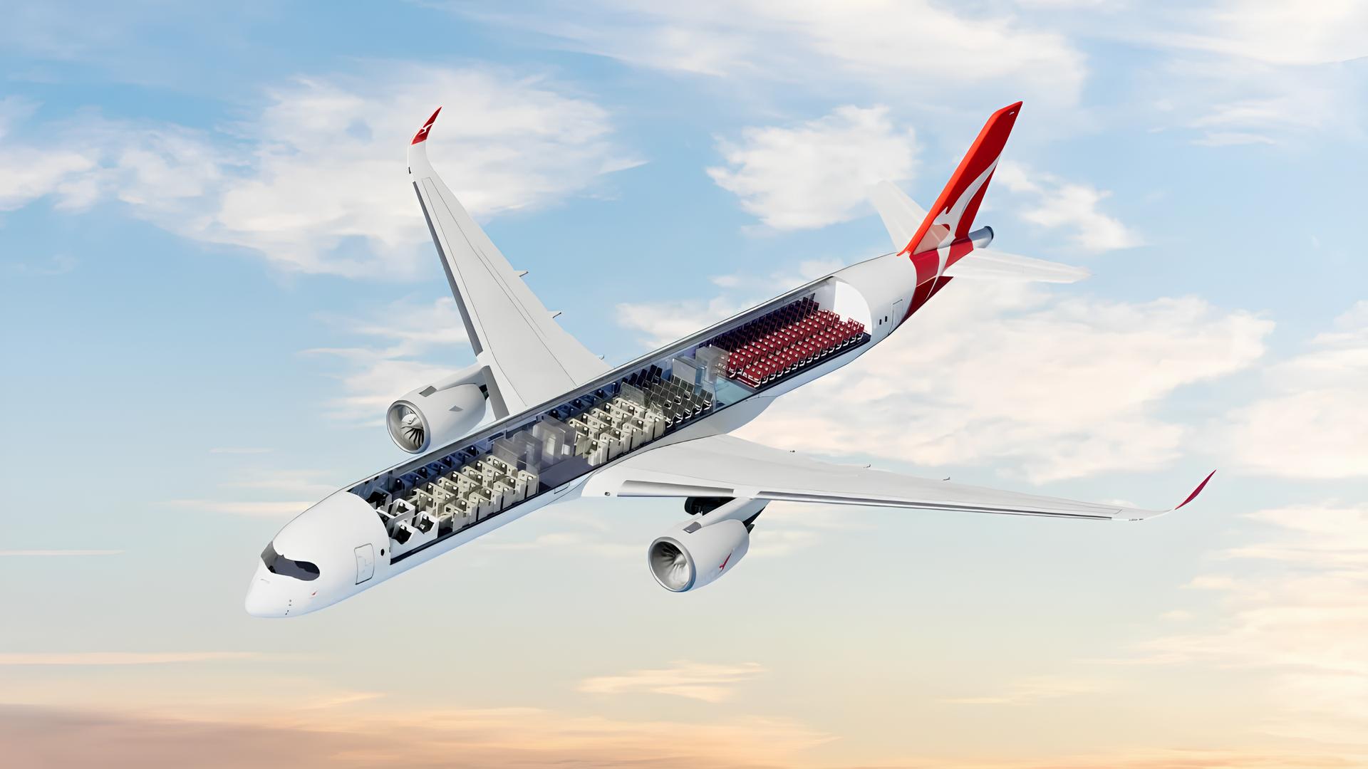 Qantas Airbus A350-1000 ULR Sunrise