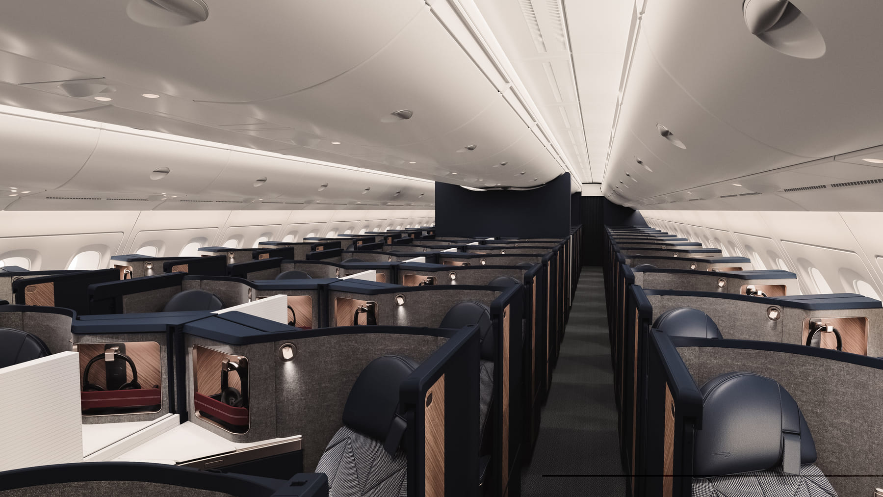 106 sièges Club Suite sur le pont supérieur de l'A380